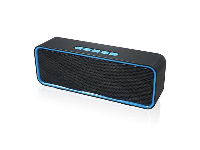 Wireless Bluetooth Speaker with AUXUSBTF Card SlotOutdoor Portable Stereo Speaker with HD AudioEnhanced Bass DualDriverHandsfree Calling FM Radio
