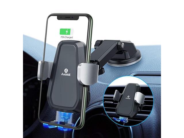 Wireless Car Charger MountAuto ClampingQi Fast Charging 10W75W iPhone Car Charger Holder for Air Vent Dash Compatible iPhone 12