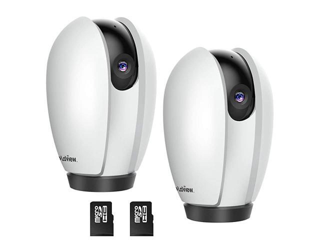 Security Cameras for Home + 2X 32GB SD CardsPT Home Security Camera System with Motion DetectionTwoWay AudioNight VisionIndoor WiFi Camera for