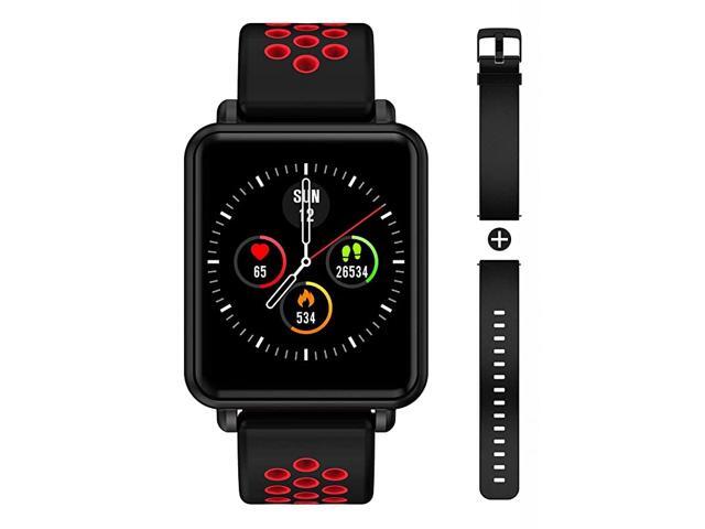 Smart Watch Full Touchscreen Smartwatch for Women Men IP68 Waterproof Fitness Tracker Compatible with iPhone Andriod Bluetooth Pedometer Heart Rate