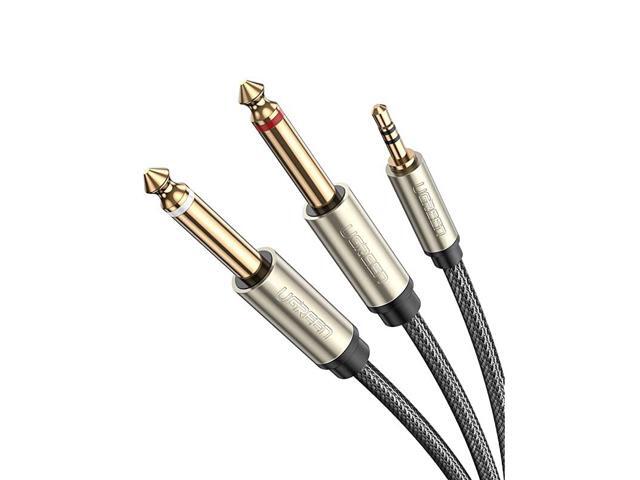35mm 18 TRS to Dual 635mm 14 TS Mono Stereo YCable Splitter Cord Compatible for iPhone iPod Computer Sound Cards CD Players Multimedia Speakers and