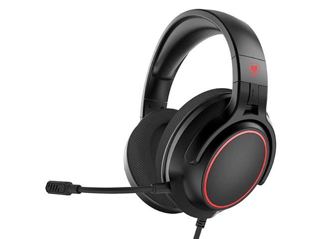 N20 Gaming Headset for PS4 Xbox One PS5 Controller PC Noise Cancelling Over Ear Headphones with Microphone Bass Surround Soft Memory Earmuffs for
