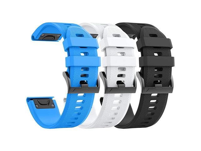 Compatible with Fenix 5 Bands Easy Fit Soft Silicone Watch Bands Replacement for Fenix 6Fenix 6 ProForerunner 935Fenix 5 Plus Smartwatches Black