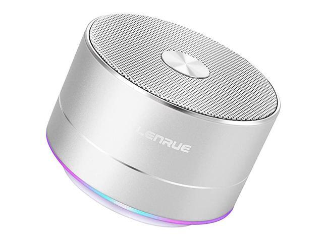 Portable Wireless Bluetooth Speaker with BuiltinMicHandsfree CallAUX LineTF CardHD Sound and Bass for iPhone Ipad Android Smartphone and More Silver