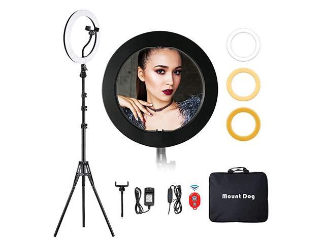 Ring Light 14 3 Color Lights 5600K Dimmable LED Ring Light Kit with Stand Wireless Remote Phone Holder and Carrying Bag for Makeup Smartphone