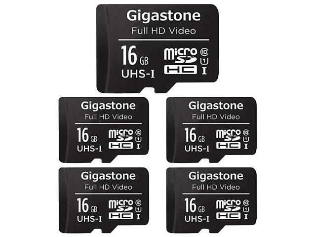 16GB 5Pack Micro SD Card FHD Video Surveillance Security Cam Action Camera Drone 85MBs Micro SDXC UHSI U1 Class 10