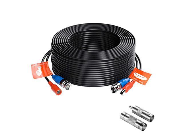 1 Pack 100ft 30 Meters 2in1 Video Power Cable BNC Extension Surveillance Camera Cables for Video Security Systems Included 1X BNC Connectors and 1X