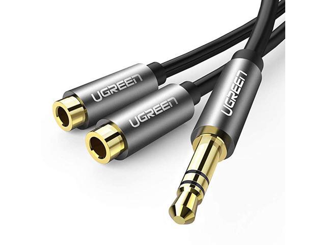 Headphone Splitter 35mm Audio Stereo Y Splitter Extension Cable Male to Female Dual Headphone Jack Adapter for Earphone Headset Compatible with