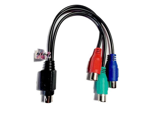 7Pin SVideo to HDTV 3 RCA RGB Red Blue Green Component HDTV Video Cable