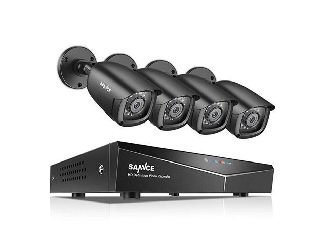 4 Channel 1080P H264+ Home Security Cameras System Surveillance DVR Kits 4pcs 1080P Outdoor CCTV Camera with 100ft EXIR Night Vision Motion Alert