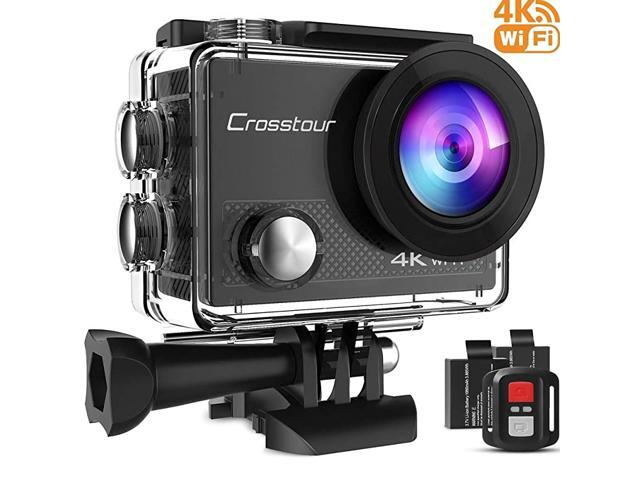 Sports Action Camera 4K 20MP WiFi Vlogging Camera Underwater 40M with Remote Control IP68 Waterproof Case