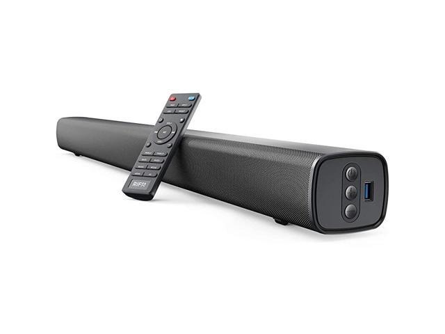 Sound Bar 35 Inch Home Theater TV Soundbar with LED Display Dual Builtin Subwoofers and 4 Equalizer Settings Connects to Bluetooth HDMI AUX RCA and