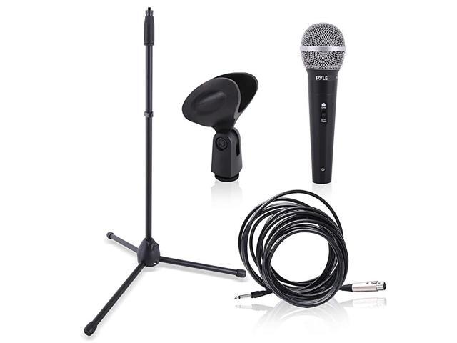 Professional Handheld Dynamic Microphone Kit Unidirectional Vocal Wired Microphone wCarry Bag Metal Mic Stand HolderClip 164ft XLR Audio Cable to