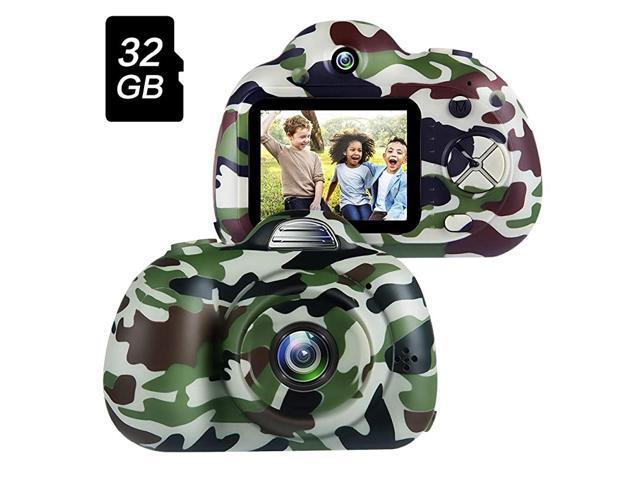 Kids Camera for Boys4 5 6 7 Year Old Boy GiftsToys for 6 7 Year Old BoysBest Gifts for Toddlers CampingKids Digital Video CamcordersCamo32GB SD