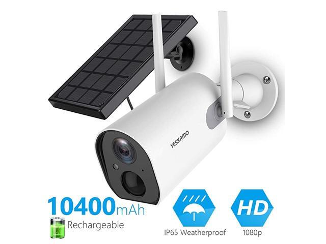 Solar Security Camera Wireless Outdoor Rechargeable Battery WiFi Camera 1080P HD Video Solar Powered IP Cameras for Home Security Wire Free 2 Way