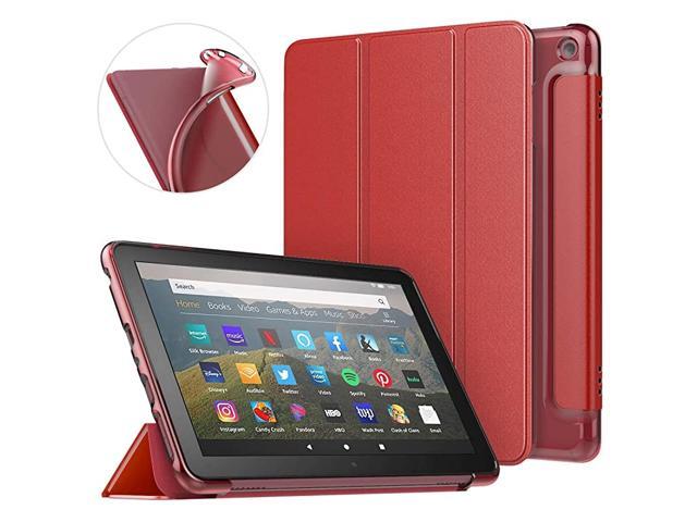 Case Fit AllNew Kindle Fire HD 8 Tablet and Fire HD 8 Plus Tablet 10th Generation 2020 Release Case Soft TPU Translucent Frosted Back Cover Slim