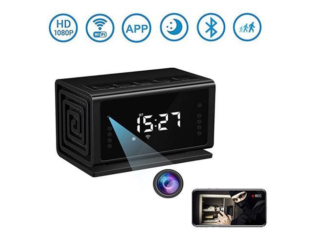 Hidden Camera Spy Camera Wireless Security Nanny Cam with 1080P Full HD WiFi Night Vision Motion Detection Bluetooth SpeakerFM RadioCell Phone