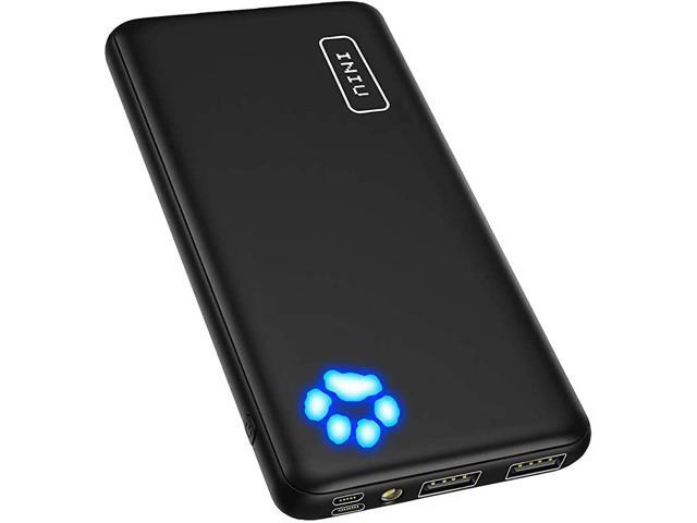 Portable Charger USB C Slimmest Lightest Triple 3A HighSpeed 10000mAh Power Bank Flashlight Battery Pack Compatible with iPhone 12 11 X 8 Plus