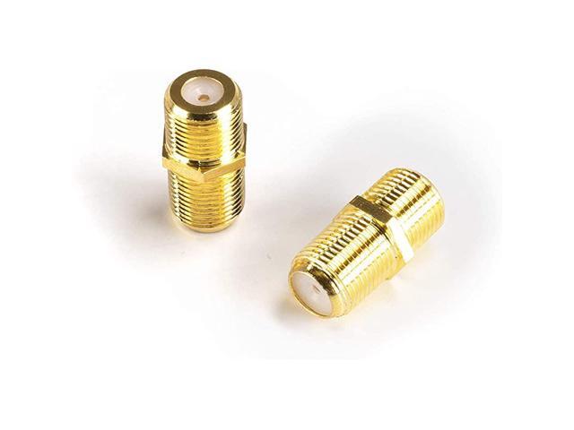 Cable Extension Coupler 10 Pack Connects Two Coaxial Video Cables for Coax F81 Female to Female 3GHz Satellite Cable TV and Cable Internet Rated