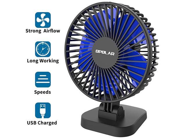 Fan Small Table Fan with Strong Airflow Mini USB Powered Personal Fan 40° Adjustment for Better Cooling 3 Speeds 49 ft Cord Quiet Portable Fan for