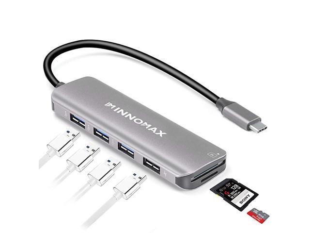 USBC Hub MacBook Pro Adapter 6in1 USB C Dongle to USB A Hub with SDMicroSD Card Reader 4 USB 30 Ports for MacBook ProAiriPad Pro 202020192018