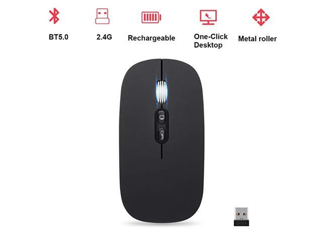 Mouse Rechargeable and Wireless 24G Mouse Silent USB Mice Compatible for Laptop Windows MacBook Air Android MAC PC Computer TV