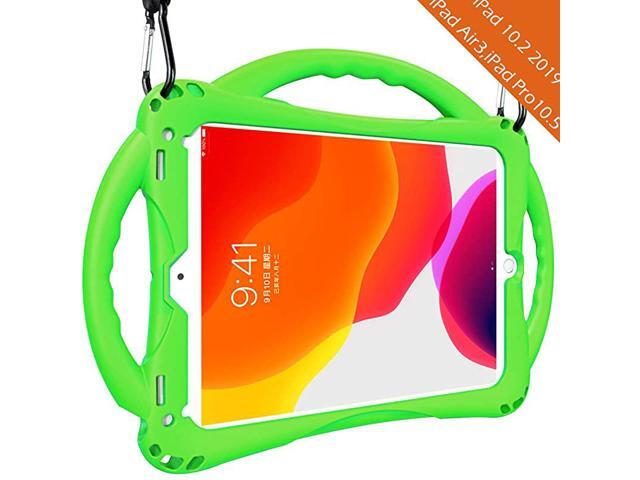 Kids case for iPad 8th 7th Gen 102 2020 iPad Air 3rd Gen 105 2019 iPad Pro 1052017 Premium FoodGrade Silicone Lightweight Shock Proof Handle Stand