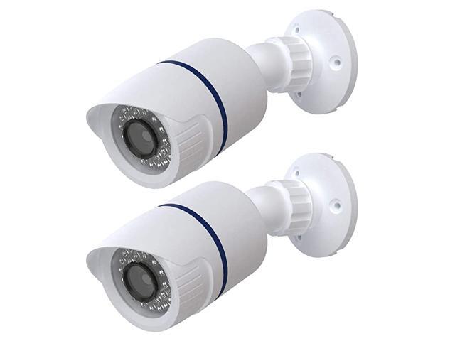 Bullet Dummy Fake Simulated Surveillance Security CCTV Dome Camera Indoor Outdoor with One LED Light Warning Security Alert Sticker Decal TCW2 2