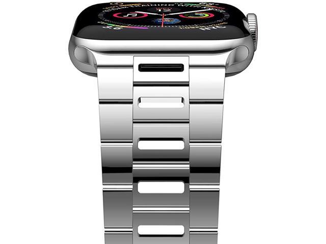 Compatible with Apple Watch Band SESeries 654 44mm Series 321 42mm Ultra Thin Breathable Stainless Steel iWatch Band Strap for Men Women 44mm42mm