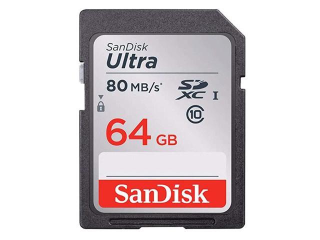 Ultra 64GB Class 10 SDXC UHSI Memory Card up to 80MBs SDSDUNC064GGN6IN