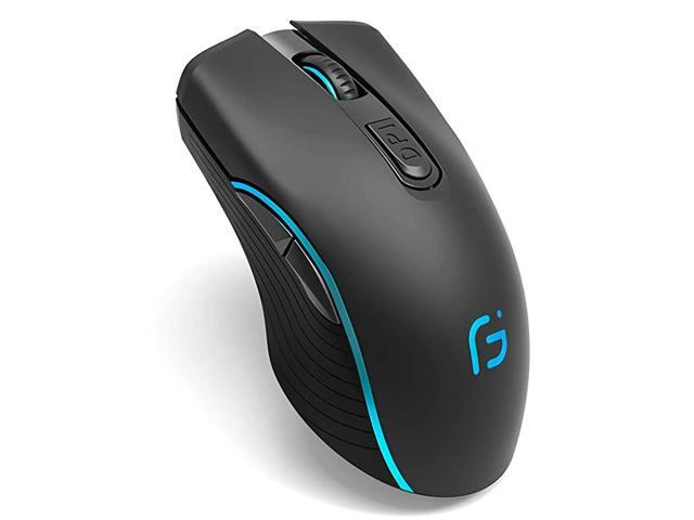 Wireless Gaming Mouse C8 Silent Click Wireless Rechargeable Mouse with Colorful LED Lights and 240016001000 DPI 500mah Lithium Battery for Laptop