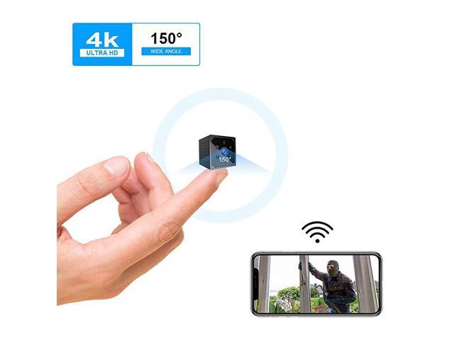 Camera 4K HD Hidden Camera Mini Wireless Cam Portable WiFi Nanny Cam with Phone App Night Vision Motion Detection Smallest Security Surveillance