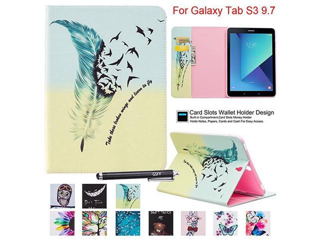 Galaxy Tab S3 97 Case Corner Protection Premium Stand Folio Shock Proof Cover with Card Pockets for Samsung Galaxy Tab S3 97 SMT820T825 2017