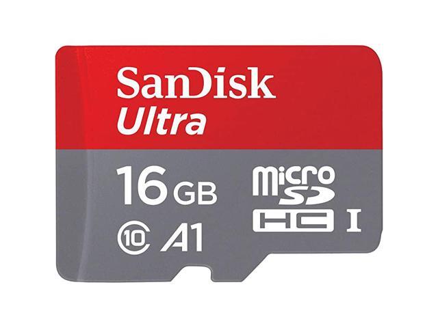 16GB Ultra microSDHC UHSI Memory Card with Adapter 98MBs C10 U1 Full HD A1 Micro SD Card SDSQUAR016GGN6MA