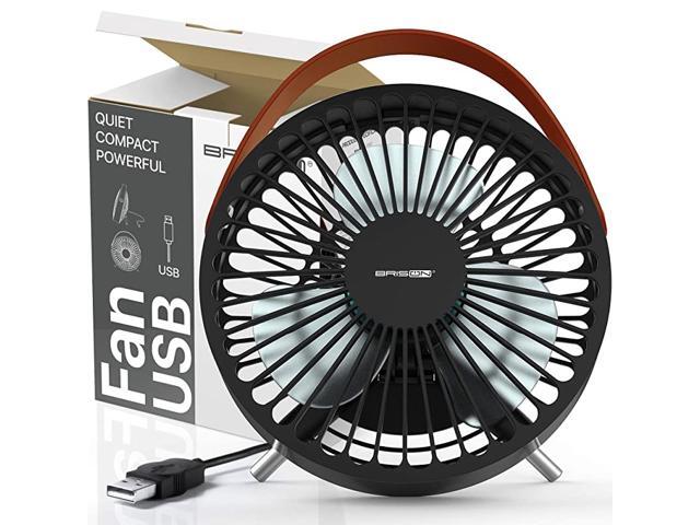 Desk USB Fan Personal Electric Blow Cold Air Mini Fan Powerful Airflow Small Quiet PC Desktop Ventilator Table Fan 25W Portable Air Circulator WUSB