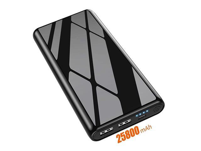 Charger Power Bank 25800mAhNewest Glossy Design High Capacity External Battery Pack Power Pack Charger for iPhone Samsung and More