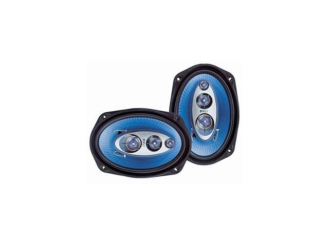 6 x 9 Car Sound Speaker Pair Upgraded Blue Poly Injection Cone 4Way 400 Watts w Nonfatiguing Butyl Rubber Surround 50 20Khz Frequency Response 4