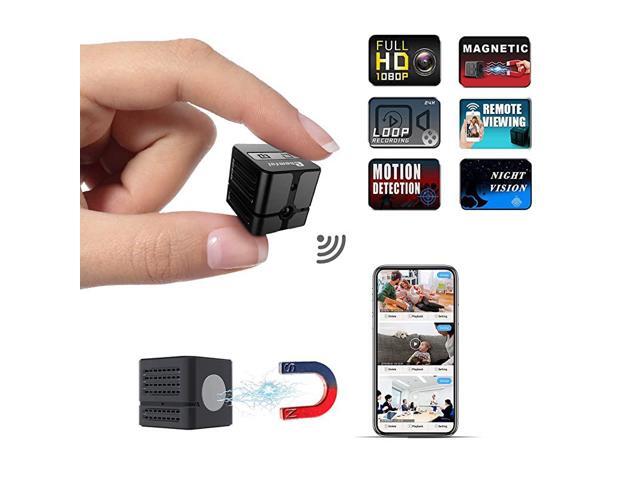 Spy Camera Wireless Hidden Camera Cop Spy Cam WiFi Mini Body Camera Portable Home Security Cameras Covert Small Nanny Cam with App 1080P Night