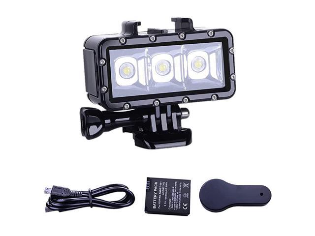 Diving Light High Power Dimmable Waterproof LED Video Light Fill Night Light Diving Underwater Light Waterproof 147ft45m for Gopro Hero