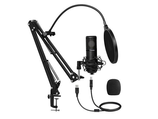 USB Microphone 25mm Large Diaphragm AUPM430 Condenser PC Cardioid Mic with Professional Sound Chipset for StudioHome Recording Podcast Gaming