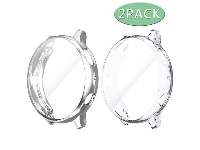 2 Pack Screen Protector Case for Samsung Galaxy Watch Active 2 40mm Soft TPU Slim Fit Full Cover Screen Protector Case for Galaxy Watch Active 2