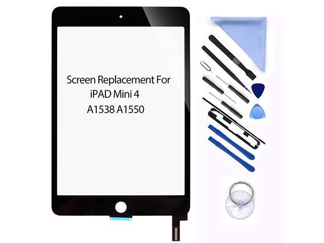 Screen Replacement for iPad Mini 4 79 inch A1538 A1550 Digitizer Glass Touch Screen Replacement and PreInstalled Adhesive with Repair Tools Kit