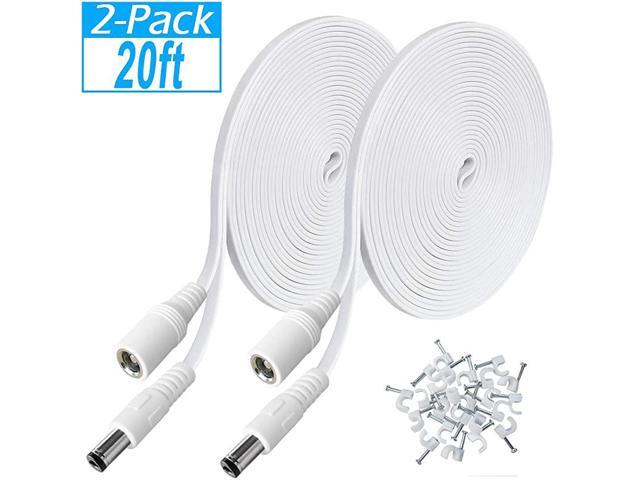 Pack 0FT DC Power Extension Cord1mm x 55mm 1v DC Power Supply Adapter CCTV Security Camera Surveillance Indoor Wireless IP Camera Dvr Standalone