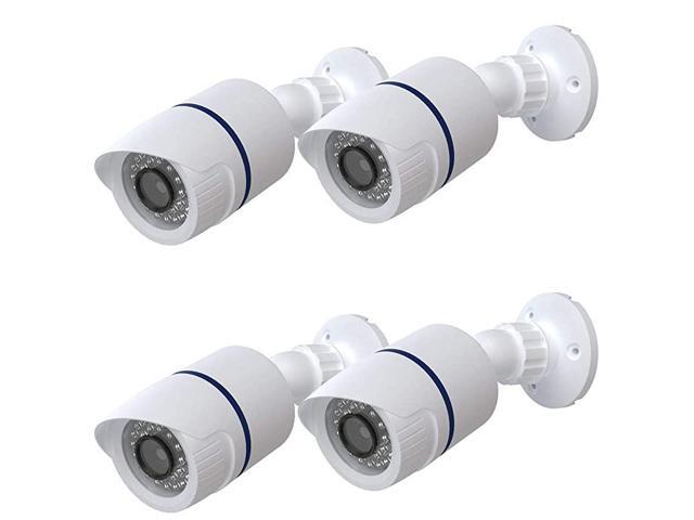 Bullet Dummy Fake Simulated Surveillance Security CCTV Dome Camera Indoor Outdoor with One LED Light Warning Security Alert Sticker Decal TCW4 4