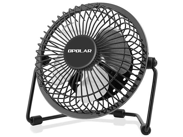 F401 Mini USB Table Desk Personal Fan Metal Design Quiet Operation 39 USB Cable High Compatibility Black