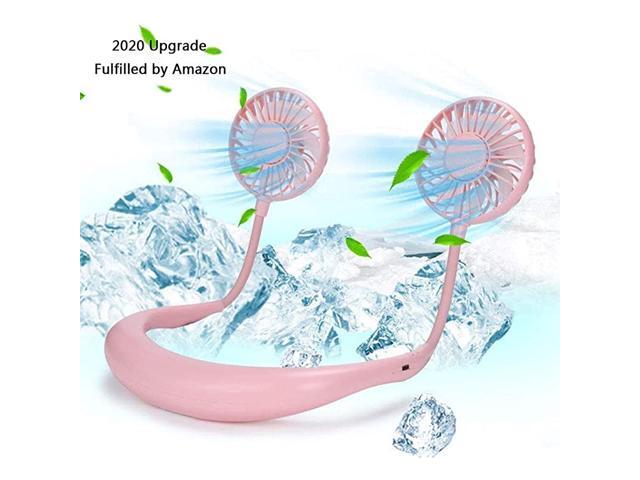 Fan Fan Rechargeable with Mini USB 3 Speeds Personal Electric Wearable Fan Adjustment Head for Office Travel Outdoor CampingPink
