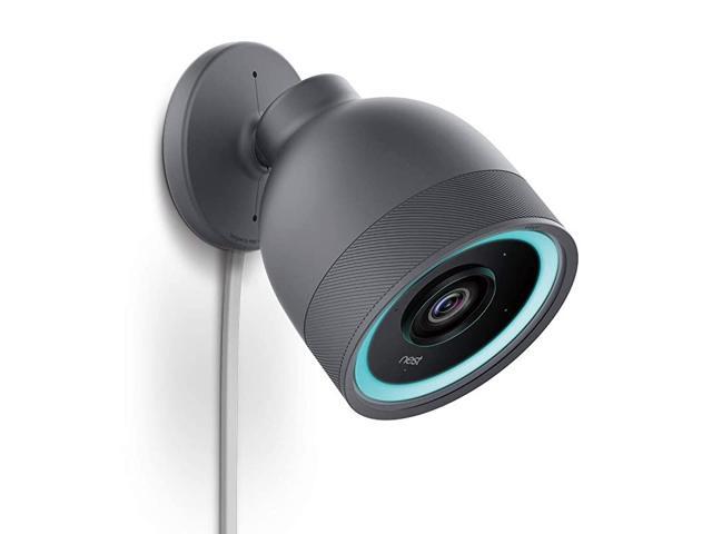 Google Nest Cam IQ Outdoor Security Camera Cover Dark Grey Infrared LED Visible Holes for MicrophoneSpeaker Camouflage Easy Installation AllWeather