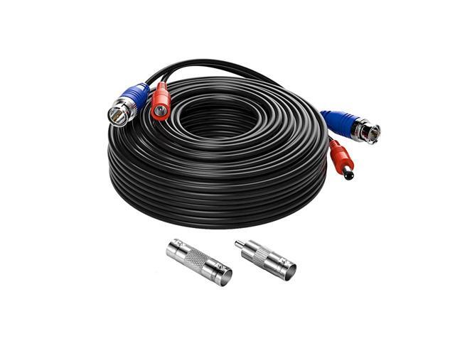 60ft BNC Video Power Cable Security Camera Wire Cord for Security Camera System and Surveillance Kit