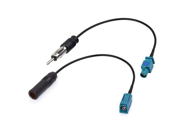 Universal Vehicle Car Stereo FM AM Radio Antenna Adapter Cable Fakra Z Female to DIN Socket Connector Cable 15cm 6 inch for Car Stereo Audio HD