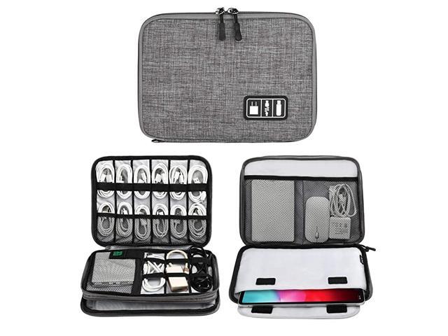 Electronics Organizer Electronic Accessories Cable Organizer Bag Waterproof Travel Cable Storage Bag for Charging Cable Cellphone Mini Tablet and
